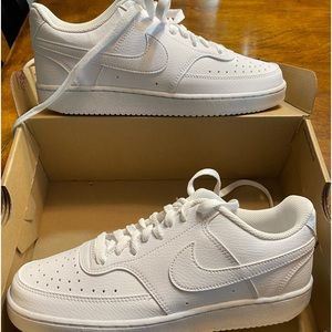 BRAND NEW!  Never worn. White, Nike Court Vision Low NN